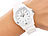 St. Leonhard Sportliche Silikon-Quarz-Armbanduhr, Lupen-Mineralglas, strahlend-weiß St. Leonhard Unisex-Silikon-Armbanduhren