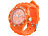 St. Leonhard Sportliche Silikon-Quarz-Armbanduhr, Lupen-Mineralglas, poppig-orange St. Leonhard Unisex-Silikon-Armbanduhren