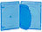 PEARL Blu-ray Soft-Hüllen blau-transparent im 50er-Pack für je 4 Discs PEARL Blu-ray Hüllen