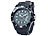 Crell SOLAR-betriebene Quarz-Uhr mit Silikonarmband, schwarz Crell Silikon Armbanduhren mit Solar