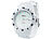 Crell SOLAR-betriebene Quarz-Uhr mit Silikonarmband, strahlend-weiß Crell Silikon Armbanduhren mit Solar