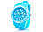 Crell SOLAR-betriebene Quarz-Uhr mit Silikonarmband, himmelblau Crell Silikon Armbanduhren mit Solar