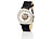 Crell Strassbesetzte Automatik-Armbanduhr für Damen, schwarz