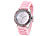 Crell Quarz-Armbanduhr im Chronographen-Look mit Strass, rosa