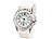 Crell Sportliche Silikon-Quarz-Armbanduhr mit Strass, weiß Crell Silikon Damen Armbanduhren