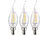Luminea 9er-Set LED-Filament-Kerze, E14, E, 4 W, 470 Lumen Luminea LED-Filament-Kerzen E14 (warmweiß)