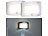 Lunartec 2er-Set 2-stufige Batterie-LED-Wandleuchten, Bewegungs-/Lichtsensor Lunartec Batterie-Wandleuchten mit Bewegungsmelder & Dämmerungssensoren