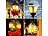 Luminea 2er-Set LED-Lampen mit Flammeneffekt, 3 Beleuchtungs-Modi, E27, 2 W Luminea LED-Flammen-Lampe (E27) mit Beleuchtungs-Modi und Schwerkraftsensor