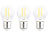 Luminea LED-Filament-Lampen im 9er-Set, G45, E27, 470 lm, 4 W, 6500 K, dimmbar Luminea LED-Filament-Tropfen E27 (tageslichtweiß)