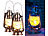 Lunartec 2er-Set LED-Sturmlaternen mit Flammen-Effekt; 25 cm Höhe; bronzefarben Lunartec LED-Sturmlampen mit Flammen-Imitation