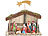 PEARL Weihnachts-Krippe (10-teilig) mit handbemalten Porzellan-Figuren PEARL