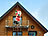 infactory Selbstaufblasender XXL Weihnachtsmann auf Leiter, 120 cm infactory Selbstaufblasende Weihnachtsmänner