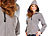 PEARL outdoor Fleece-Jacke mit Kapuze für Damen, Größe S, grau PEARL outdoor Damen-Fleece-Jacken