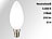 Luminea SMD-LED-Kerzenlampe, 3,2 Watt, E14, B35, 250 Lumen, weiß Luminea LED-Kerzen E14 (neutralweiß)