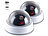 VisorTech 2er-Set Dome-Überwachungskamera-Attrappen, Versandrückläufer VisorTech Kamera-Attrappen