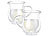 Cucina di Modena 2er-Set doppelwandige Milchkännchen im witzigen Euterdesign, 200 ml Cucina di Modena Doppelwandige Glas Milchkännchen