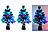 Lunartec 2 Deko-Tannenbäume, dreifarbige LED-Beleuchtung, Batteriebetrieb, 45cm Lunartec