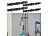 AGT 4er-Set Wandhalter-Leisten für Besen, Wischmopp, Gartengeräte & Co. AGT Wandhalter für Haushaltsgeräte