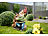 Royal Gardineer Gartenzwerg Olli mit Fuchs, handbemalt Royal Gardineer Gartenzwerge