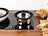 Rosenstein & Söhne 2er-Set Universal-Glasdeckel mit Silikonrand (16 - 20 cm) Rosenstein & Söhne Universal Glasdeckel mit Silikonrand