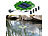 Royal Gardineer Schwimmender Solar-Teich-Springbrunnen mit Pumpe und 4 Düsen Royal Gardineer Solar-Teich-Springbrunnen