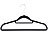 PEARL 100er-Set raumsparende Kleiderbügel, rutschfest, stabil und extraflach PEARL Raumspar-Kleiderbügel