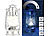 Lunartec Dimmbare LED-Sturmlampe, Batterie, 200 lm, 3W, tageslichtweiß, silbern Lunartec LED-Sturmlampen