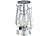 Lunartec Dimmbare High-Power Solar-LED-Sturmlampe, 200 lm, 3 W, silbern Lunartec LED-Sturmlaternen mit Solar-Betrieb
