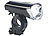 PEARL Fahrrad-Akku-Front- & -Rücklicht mit Halterungen, USB-Ladung, IPX4 PEARL LED-Akku-Fahrradlampen-Sets, StVZO-zugelassen