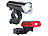 PEARL Akku-Fahrradlichter mit Cree-LED & Halterungen, USB, IPX4, im Set PEARL LED-Akku-Fahrradlampen-Sets, StVZO-zugelassen