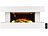 Carlo Milano Design-Elektrokamin, 3D-Flammeneffekt, Wandmontage,Versandrückläufer Carlo Milano Große Elektro-Wandkamine mit 3D-Feuer