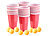 infactory 4er-Set Trinkspiel-Set Bier Pong, je 24 Becher (je 450 ml) & 2 Bälle infactory Trinkspiel-Sets