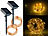 Lunartec 2er-Set Solar-Lichterkette aus Kupferdraht, 200 warmweiße LEDs, 8 Modi Lunartec LED-Solar-Draht-Lichterketten (warmweiß)