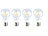 Luminea LED-Filament-Lampen, 4 Watt, E27, weiß, 400 lm, 360°, 4er-Set Luminea LED-Filament-Tropfen E27 (neutralweiß)