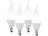 Luminea Geschwungene LED-Kerzenlampe, 3W, E14, Ba35-P, tageslichtweiß, 4er-Set Luminea LED-Kerzen E14 (tageslichtweiß)