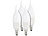Luminea Geschwungene LED-Kerzenlampe, 6W, E14, Ba35, warmweiß, 4er-Set Luminea LED-Kerzen E14 (warmweiß)
