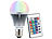 Luminea Farbwechselnde LED-Lampe (RGB-LED) mit Fernbedienung, E27 Luminea LED-Tropfen E27 mit Farbwechsel (RGBW)