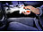 Lescars 6 in1-Notfallhammer mit Halterung fürs Auto Lescars Auto-Notfallhammer mit Gurtschneidern, Airbag-Dorne, Taschenlampen, Pfeifen, Blinklichtern