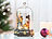 Lunartec 2er-Set Weihnachtskrippen mit Glasglocke, LED-Beleuchtung, handbemalt Lunartec LED-Weihnachts-Rundkrippen mit Glashauben