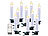 Lunartec FUNK-Weihnachtsbaum-LED-Kerzen mit Fernbedienung, 10er-Set, weiß Lunartec
