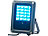 Luminea 2er-Set Solar-LED-Fluter für außen, RGBW, 10 Watt, mit Fernbedienung Luminea Wetterfeste Solar-LED-Fluter mit Dämmerungs-Sensor (RGBW)