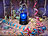 Lunartec 3er-Set LED-Partyleuchten im Blaulichtdesign, mit 360°-Beleuchtung Lunartec Blaulicht-Partyleuchten