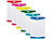 Rosenstein & Söhne 12er-Set Schneidebretter in 6 Farben, antibakteriell, je 20 x 15 cm Rosenstein & Söhne Schneidebretter antibakteriell