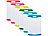 Rosenstein & Söhne 6er-Set Schneidebretter in 6 Farben, antibakteriell, je 29 x 20 cm Rosenstein & Söhne Schneidebretter antibakteriell