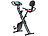 PEARL sports 2in1-Klapp-Heimtrainer, 2 Expander, Tablet-Halter, 2,5 kg Schwungmasse PEARL sports Heimtrainer mit Expandern und Smartphone-/Tablet-Ablagen