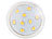 Luminea LED-Spotlight, Glasgehäuse, 100 lm, MR11, GU10, 1,2 Watt, weiß Luminea LED Spots GU10 MR11 (weiß)