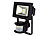 Luminea COB-LED-Fluter 10 W mit PIR-Sensor, 6500 K, IP44, schwarz Luminea LED-Fluter mit Bewegungsmelder (tageslichtweiß)