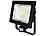 Luminea COB-LED-Fluter 50 W mit PIR-Sensor, 6500 K, IP44, schwarz Luminea LED-Fluter mit Bewegungsmelder (tageslichtweiß)