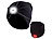 Lunartec Schwarze Strickmütze mit weißen (vorne) & roten (hinten) LEDs Lunartec Strickmützen mit Front- und Rücklicht