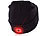 Lunartec Schwarze Strickmütze mit weißen (vorne) & roten (hinten) LEDs Lunartec 